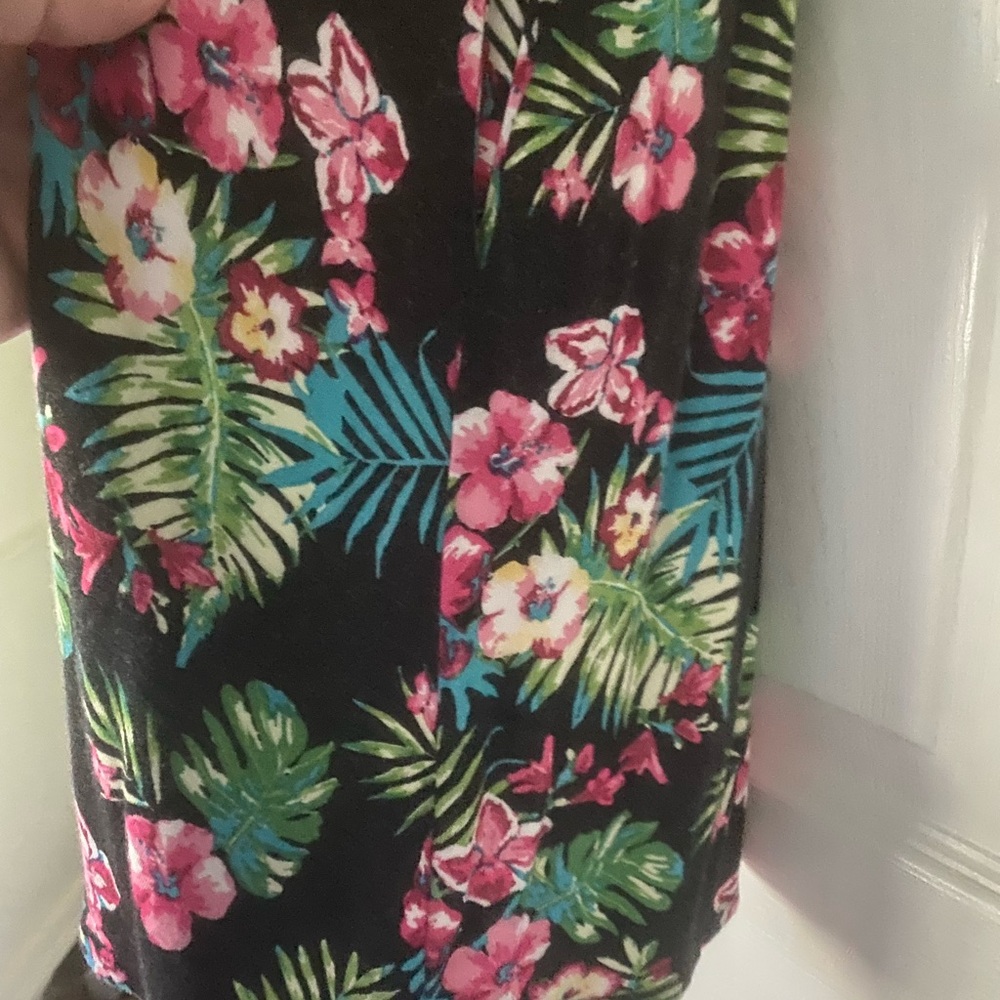 Agnes & Dora Black Floral Dress with Pink & Green Print - Picture 5 of 9
